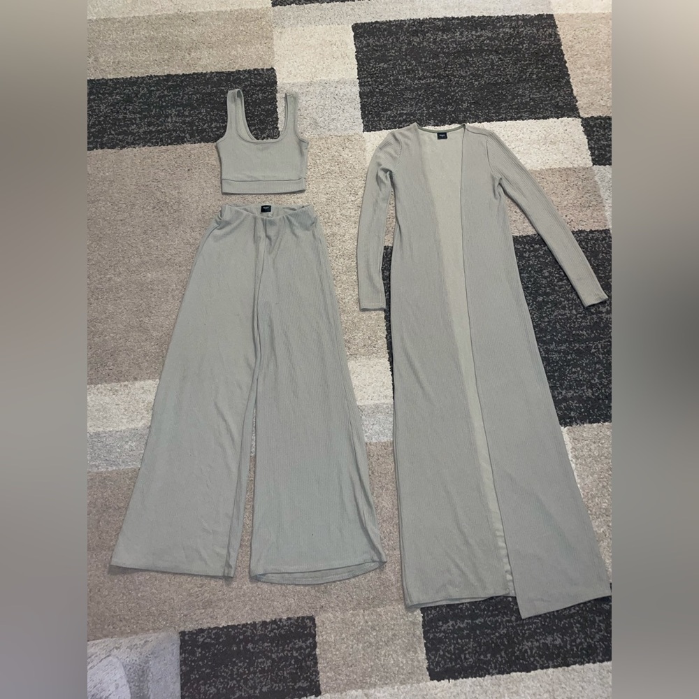 3 piece set olive green